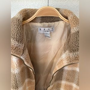 Oversized Vintage Sherpa Teddy Jacket - Size Large
